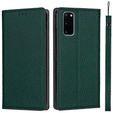 Kožené puzdro pre Samsung Galaxy S20, ERBORD Grain Leather, zelený