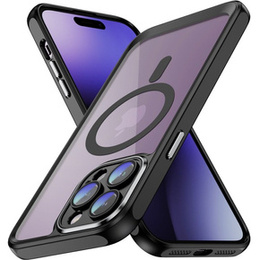 Puzdro pre iPhone 15 Pro, ERBORD Impact Guard, MagSafe, čierne