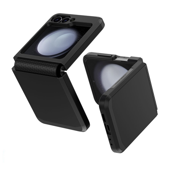 Pancierované puzdro pre Samsung Galaxy Z Flip7 FE / Z Flip6, Armor Shockproof, čierne