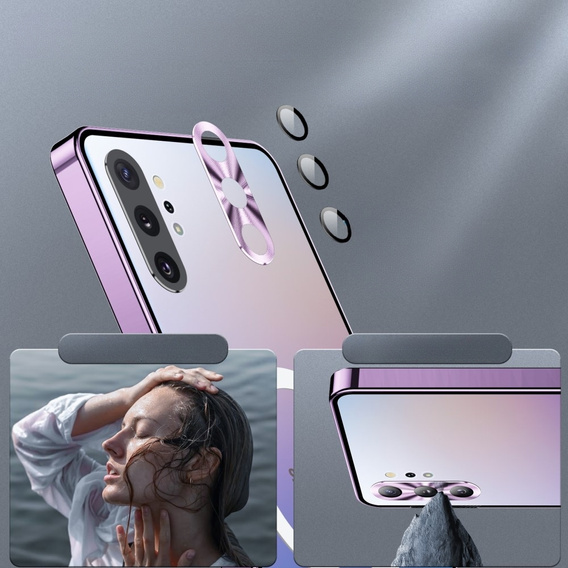 Ochranné puzdro na fotoaparát pre Samsung Galaxy Note 10+ Plus, CamShield MagSafe, transparentné / fialové