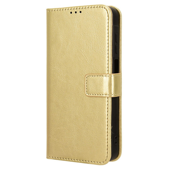Klapkové puzdro pre Samsung Galaxy A26, Crazy Horse Wallet, zlaté