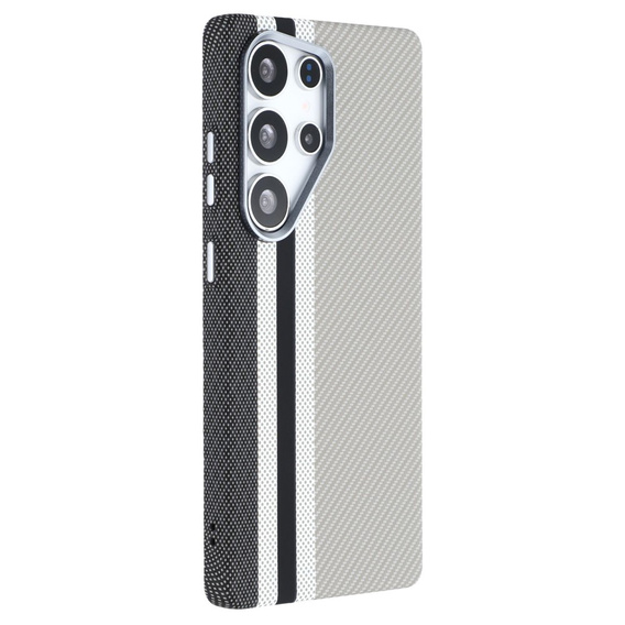Puzdro pre Samsung Galaxy S25 Ultra, Carbon Fiber MagSafe, sivé