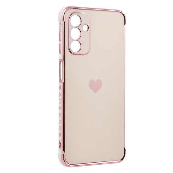 Obal na mobil pre Samsung Galaxy A13 5G, Electro heart, ružové rose gold