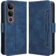 Klapkové puzdro pre Vivo V50 Lite 4G / 5G, Card Slot, tmavomodré