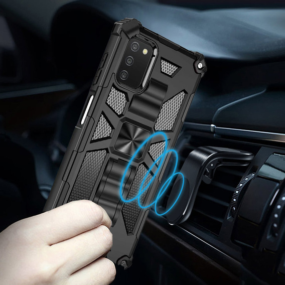 Obal na mobil pre Samsung Galaxy A03s, Armor Kickstand, čierne