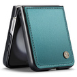 Puzdro pre Samsung Galaxy Z Flip7 FE / Z Flip6, CASEME Litchi Leather, zelený