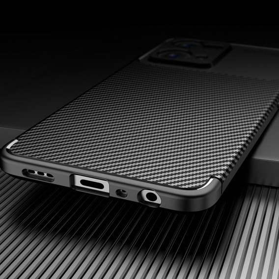 Obal na mobil pre Oppo Reno7 4G, Carbon Gel, čierne