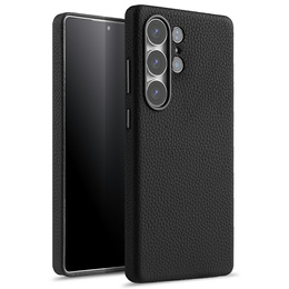 Puzdro MELKCO pre Samsung Galaxy S25 Ultra, kožené, čierne