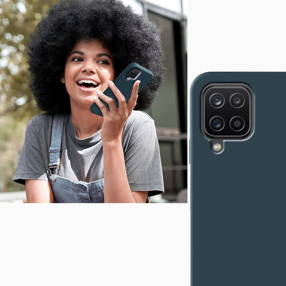 Obal na mobil pre Samsung Galaxy A12 / M12 / A12 2021, Silicone Lite, tmavozelené