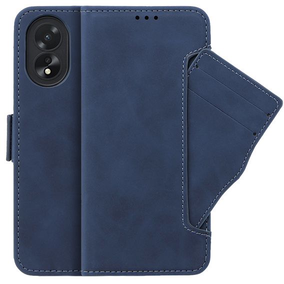 Klapkové puzdro pre Oppo A38 4G / Oppo A18 4G, Card Slot, modré