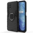 Obal na mobil pre Realme 7 5G, Kickstand Ring, čierne