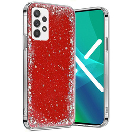 Obal na mobil pre Samsung Galaxy A32 5G, Glittery, červené