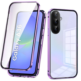 Puzdro pre Samsung Galaxy A36, Magnetic Dual Glass, fialové