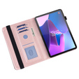 Puzdro s chlopňou pre Lenovo Tab M9, flower, ružové rose gold