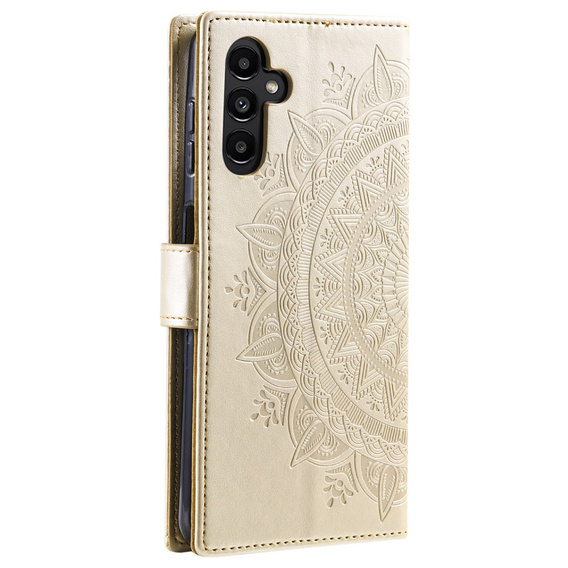 Klapkové puzdro pre Samsung Galaxy S23 FE, Mandala, zlaté