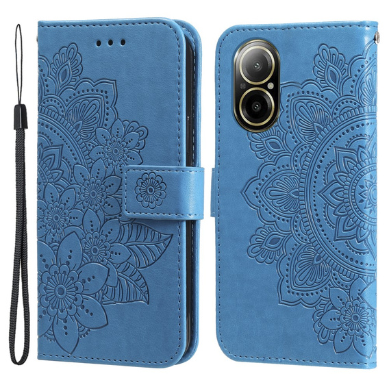 Klapkové puzdro pre Realme C67, Mandala, modré