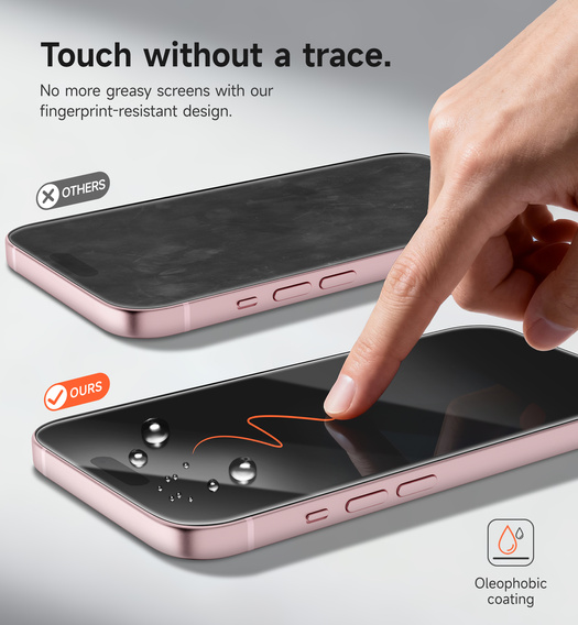 2x tvrdené sklo SURITCH pre iPhone 16 / 15