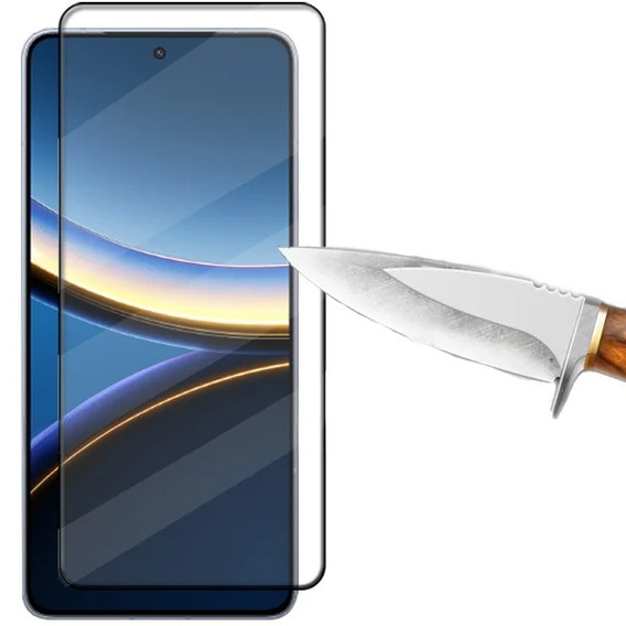 3D tvrdené sklo pre Xiaomi Poco F7 Pro, čierny rám