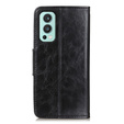 Klapkové puzdro pre OnePlus Nord 2 5G, Split Leather Wallet, čierne