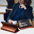 Flipové puzdro pre Samsung Galaxy S25 Ultra, QIALINO Leather Wallet, hnedé