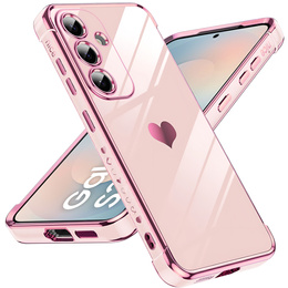 Obal na mobil pre Samsung Galaxy S25 FE, Electro heart, ružové rose gold