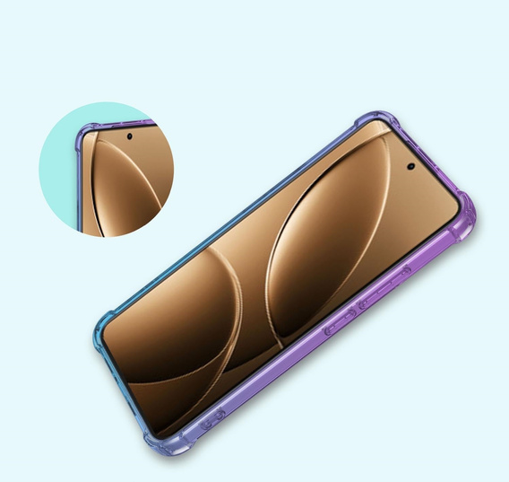 Puzdro pre Xiaomi Poco F7 Pro, Gradient Dropproof, Fialová / modrá