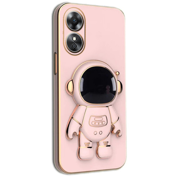 Obal na mobil pre Oppo A17, Astronaut, ružové