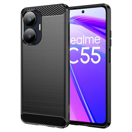 Obal na mobil pre Realme C55, Carbon, čierne
