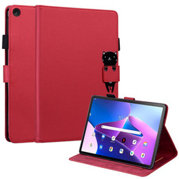 Puzdro pre Lenovo Tab M10 Plus 10.6 Gen 3, s chlopňou, animal, červené