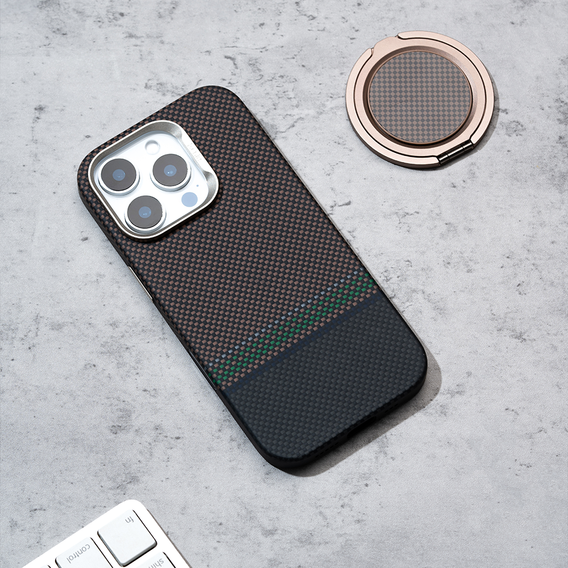 BENKS Kevlarové puzdro Magnetic Armor Pro Prestige 600D Y065 pre MagSafe s aktívnym tlačidlom pre iPhone 16 Pro