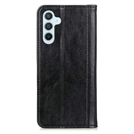 Obal na mobil pre Samsung Galaxy A26, Wallet Litchi Leather, čierne