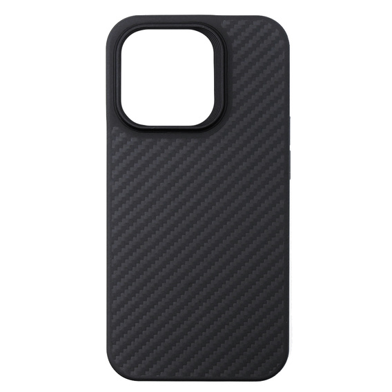 Puzdro pre iPhone 15 Pro, Aramid Fiber Cover, čierne