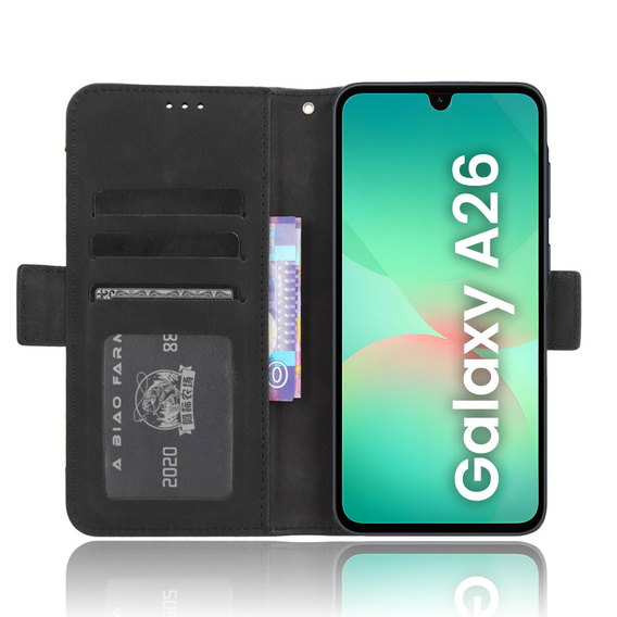 Klapkové puzdro pre Samsung Galaxy A26, Card Slot, čierne