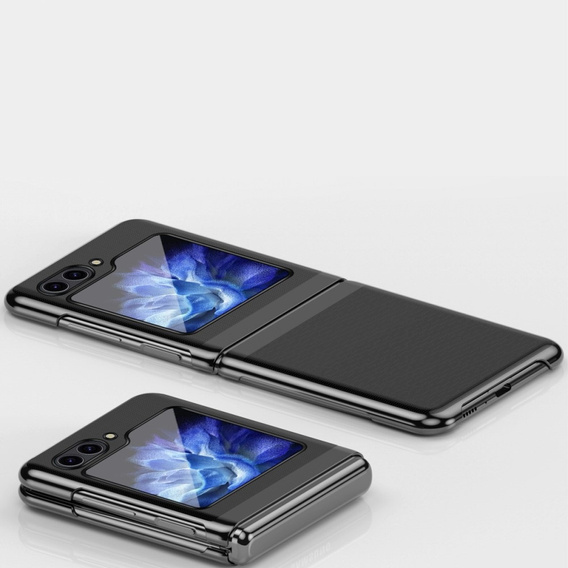 Puzdro pre Samsung Galaxy Z Flip7 FE / Z Flip6, PC Case, transparentné / čierne