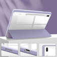 Puzdro pre Samsung Galaxy Tab S10 FE+ Plus, Smartcase Hybrid, so slotom na stylus, Marble fialové