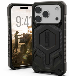 Puzdro Urban Armor Gear pre iPhone 17 Pro Max, Monarch Pro Kevlar MagSafe, Carbon Fiber