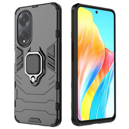 Obal na mobil pre Oppo A58 4G, Kickstand Ring, čierne