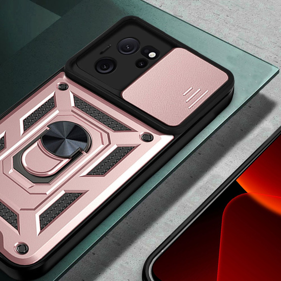 Obal na mobil pre Xiaomi 13T / 13T Pro, CamShield Slide, ružové rose gold