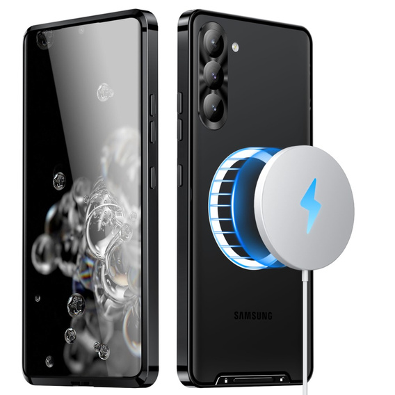 Ochranné puzdro na fotoaparát pre Samsung Galaxy S23 Plus, CamShield MagSafe, transparentné / čierne
