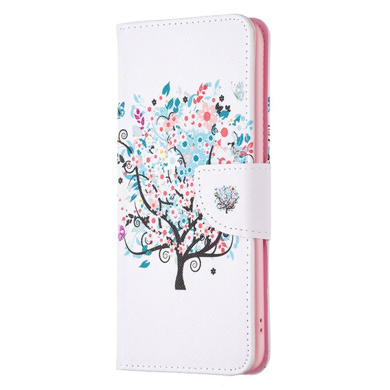 Flipové puzdro pre Motorola Moto G84 5G, Wallet, colorful tree, biele