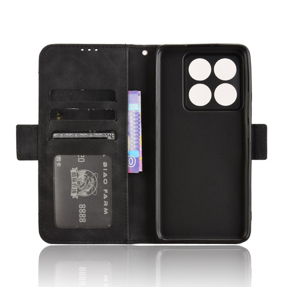 Klapkové puzdro pre Xiaomi 14T, Card Slot, čierne
