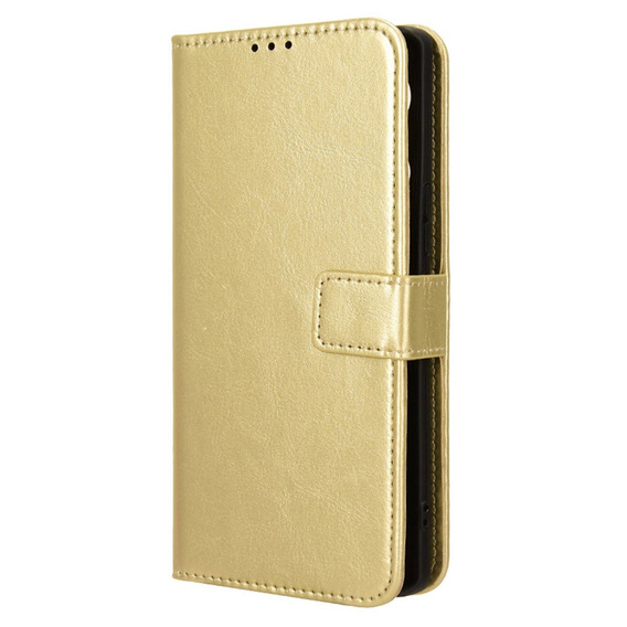 Klapkové puzdro pre Infinix Note 40 Pro Plus, Crazy Horse Wallet, zlaté