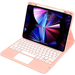 Puzdro + klávesnica iPad Air 10.9 4 2020 / 5 2022, Touchpad, ružové rose gold