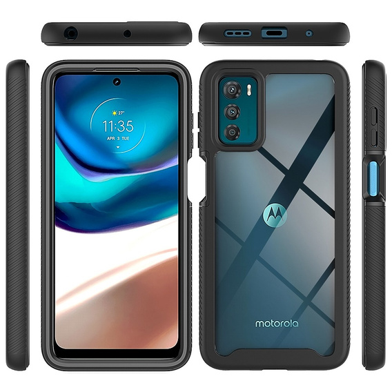Puzdro pre Motorola Moto G42 4G, Shockproof, s fóliou, čierne