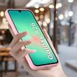 Puzdro pre Samsung Galaxy A26, Silicone Heart, ružové + tvrdené sklo 9H