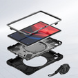 Detské puzdro pre Lenovo Tab M11, pancierované s popruhom, čierne