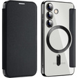 Klapkové puzdro pre Samsung Galaxy S24+ Plus, RFID Wallet MagSafe CamShield, čierne