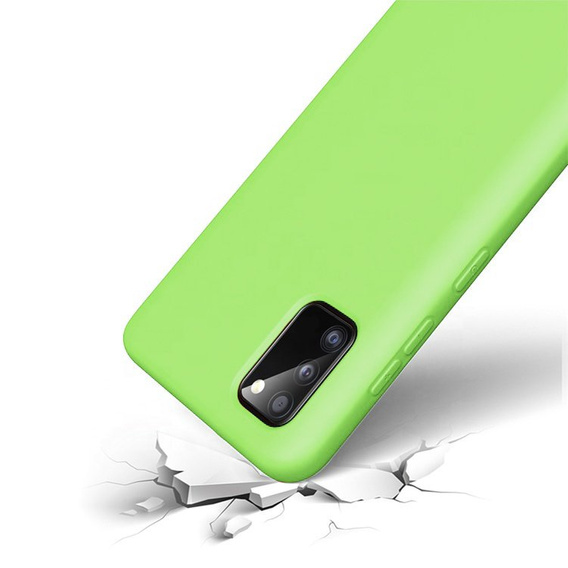 Obal na mobil pre Samsung Galaxy A02s, Silicone Lite, svetlozelené