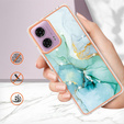 Ochranné puzdro pre Motorola Moto G24 / G24 Power / G04, Marble Slim Case, zelený