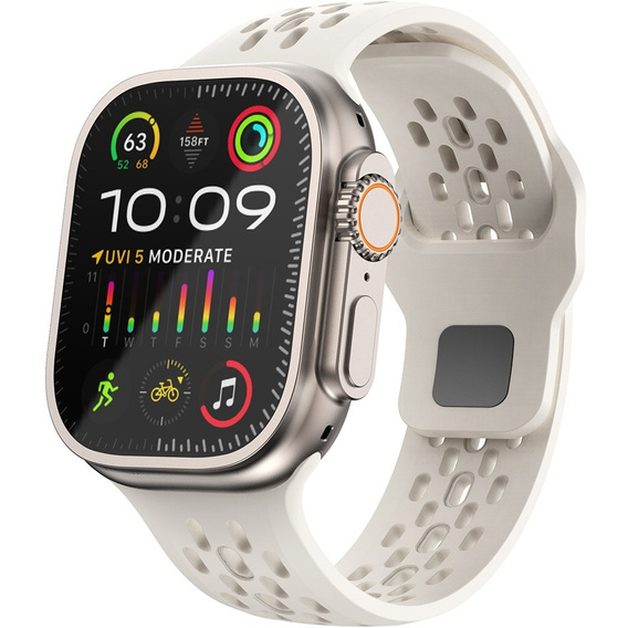 Silikónový remienok pre Apple Watch 1/2/3/4/5/6/7/8/SE/ULTRA 42/44/45/49MM, béžová
